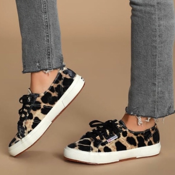 Superga Leopard Print 2750 Sneakers NEW Size 40 - Picture 2 of 8